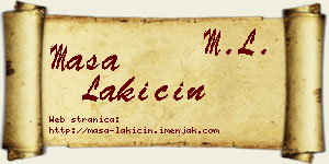 Maša Lakičin vizit kartica